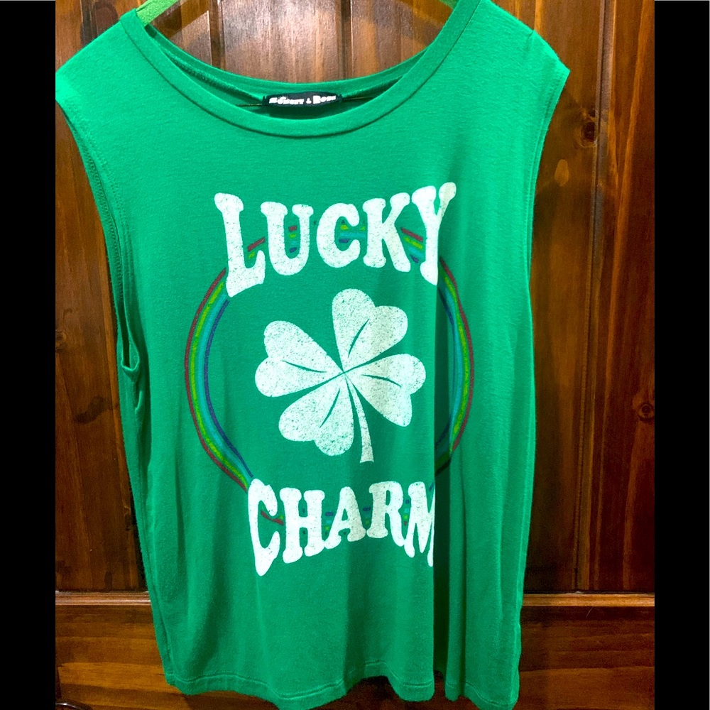 Sunset & Rose Lucky Charm tank top